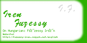 iren fuzessy business card